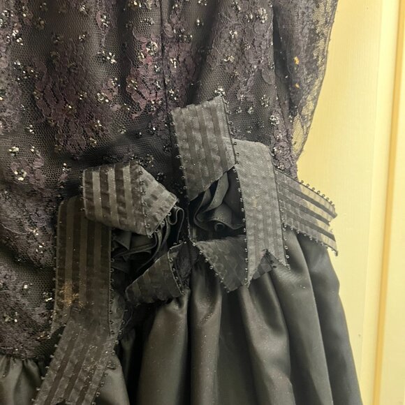 Scott McClintock Vintage Black Lace Formal Dress - Picture 4 of 6